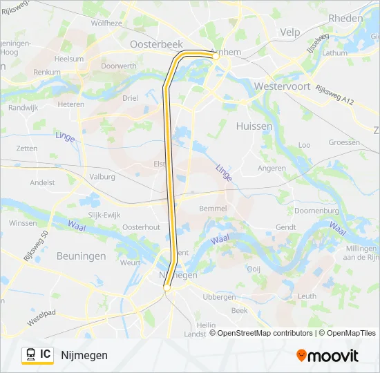 IC Train Line Map