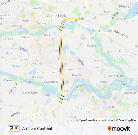 IC Train Line Map
