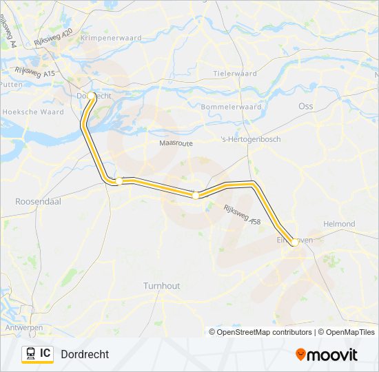 IC Train Line Map
