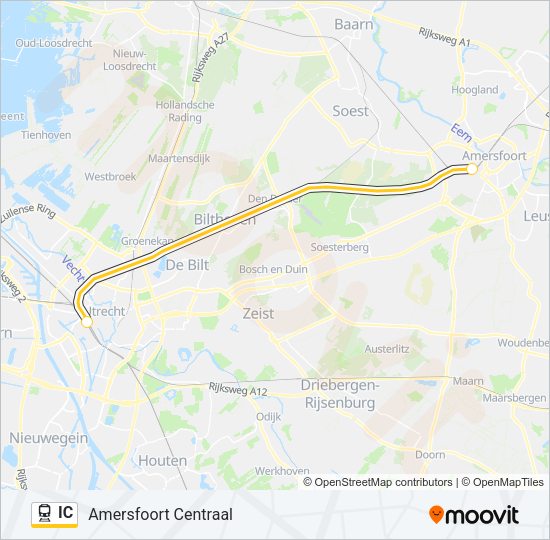 IC Train Line Map