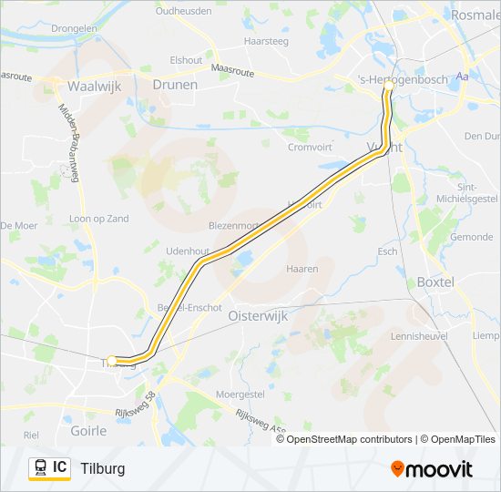 IC Train Line Map