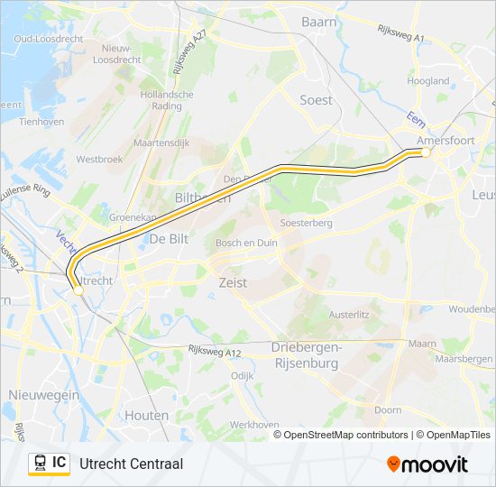 IC Train Line Map