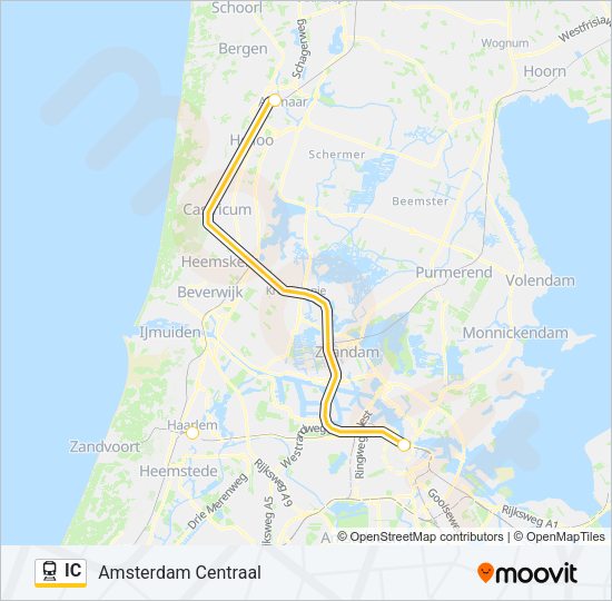 IC Train Line Map
