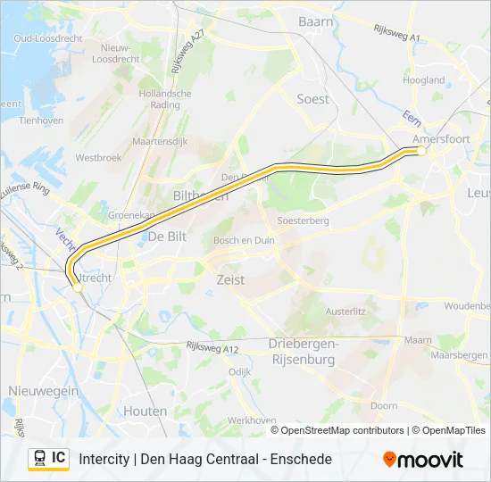 IC Train Line Map