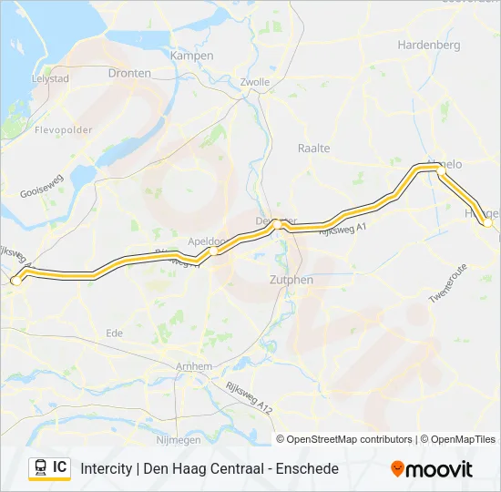 IC Train Line Map