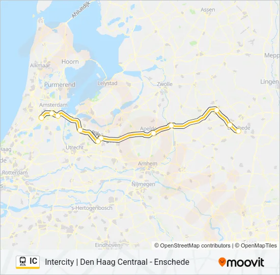 Bahnlinie IC Karte