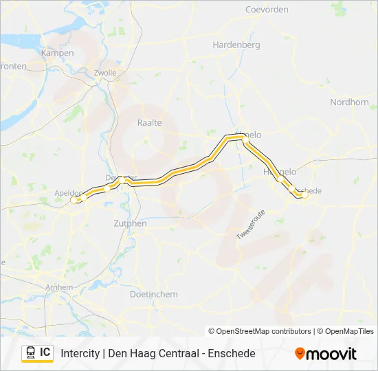 Bahnlinie IC Karte