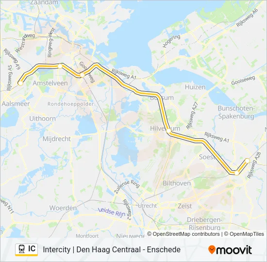 Bahnlinie IC Karte