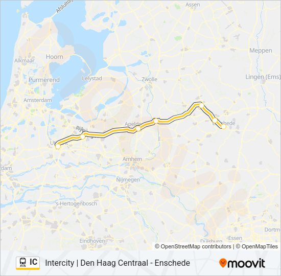 IC Train Line Map