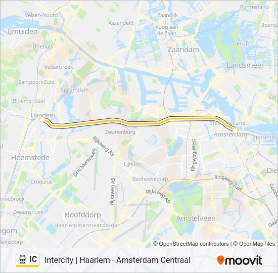 IC Train Line Map