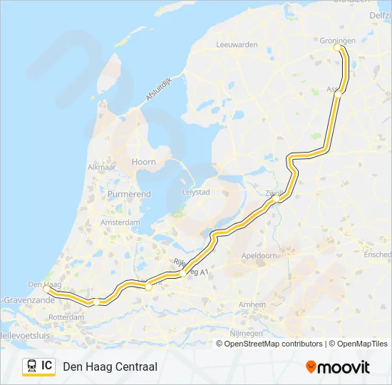 IC Train Line Map