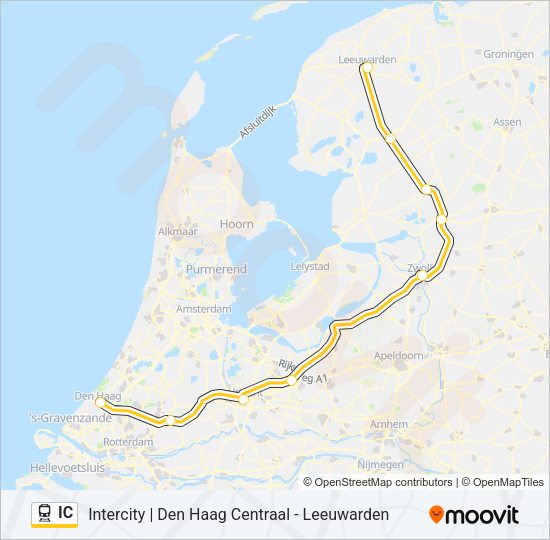 IC Train Line Map
