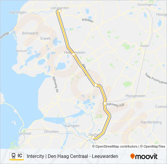 IC Train Line Map