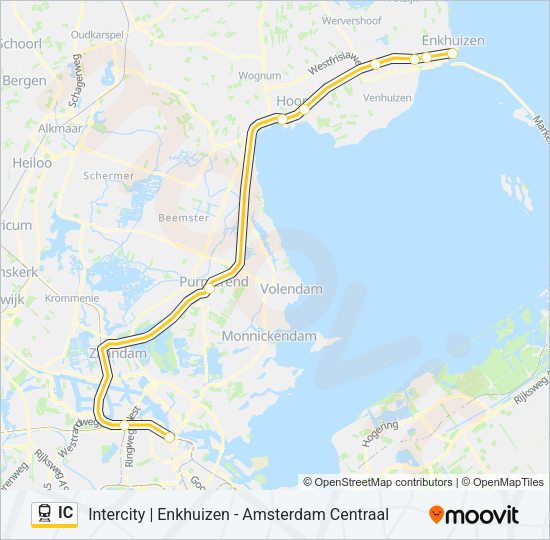 IC Train Line Map