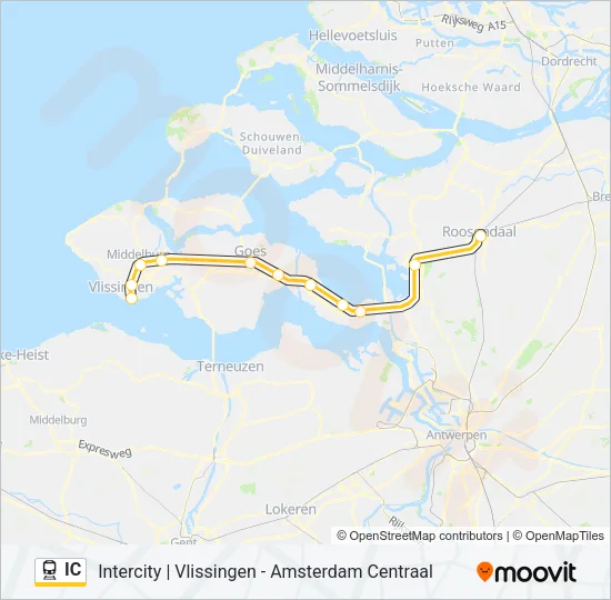 IC Train Line Map