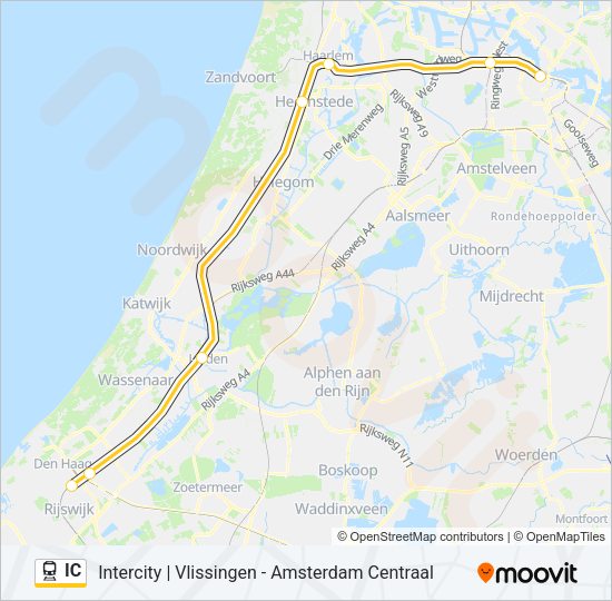 IC Train Line Map