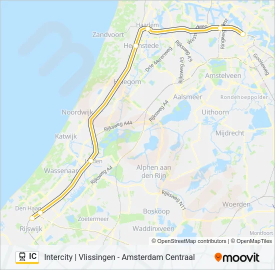IC Train Line Map