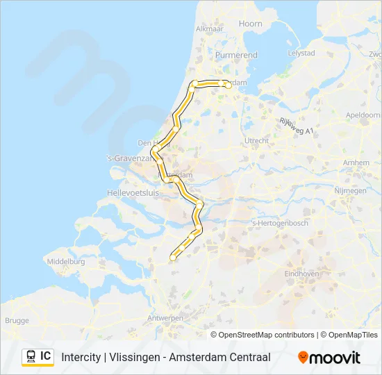 IC Train Line Map