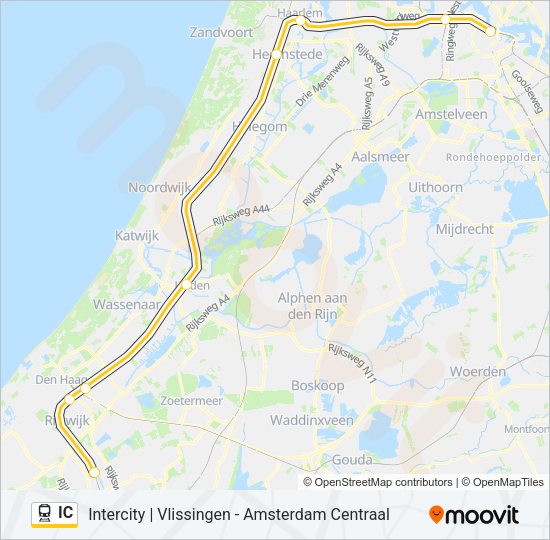 IC Train Line Map
