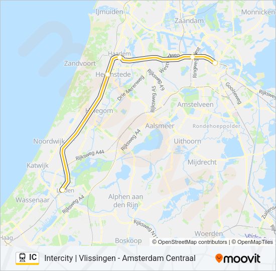 IC Train Line Map
