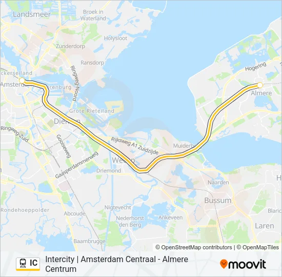 IC Train Line Map