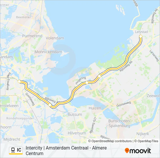 IC Train Line Map