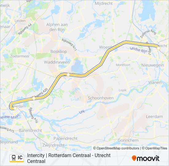 IC Train Line Map