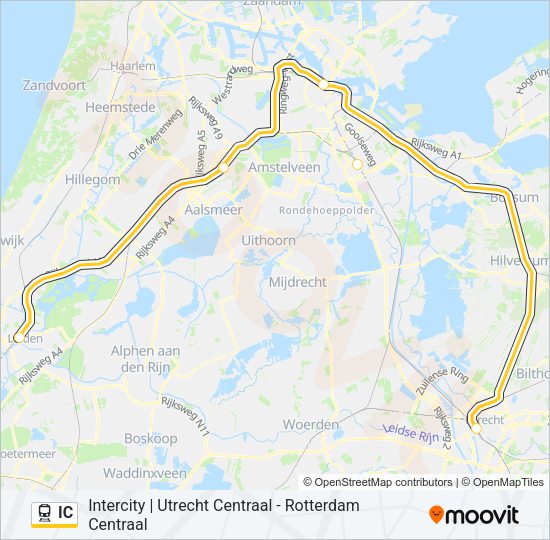 IC Train Line Map