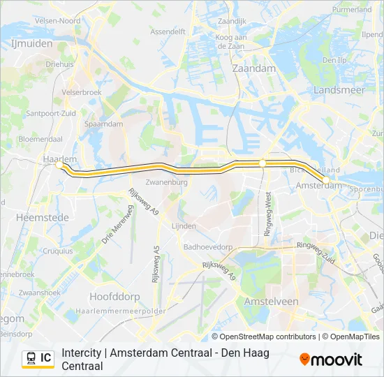 IC Train Line Map