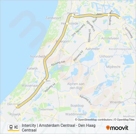 IC Train Line Map