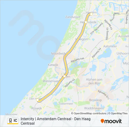 IC Train Line Map