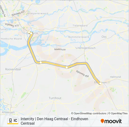 IC Train Line Map