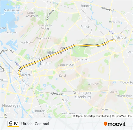 IC Train Line Map