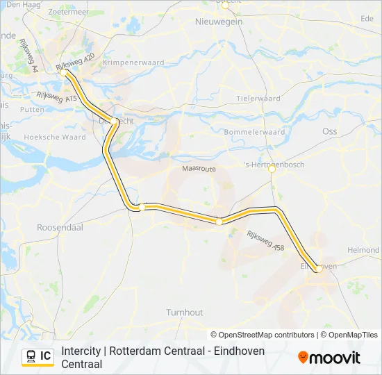 IC Train Line Map
