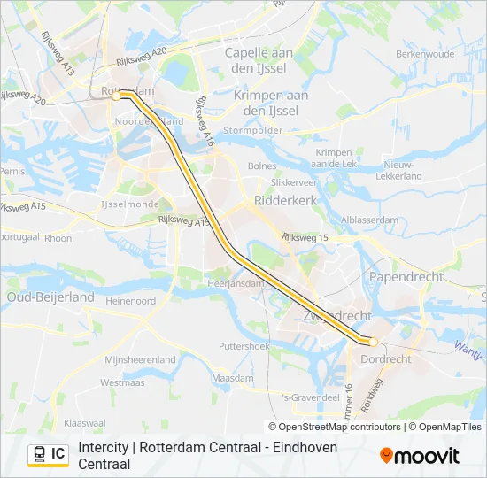 IC Train Line Map