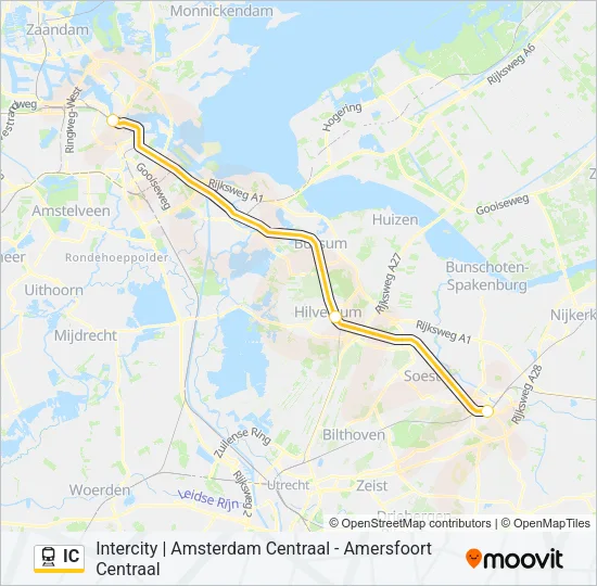 IC Train Line Map