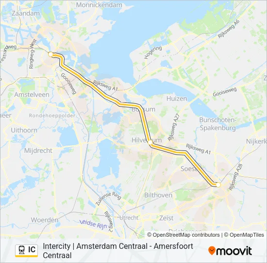 IC Train Line Map