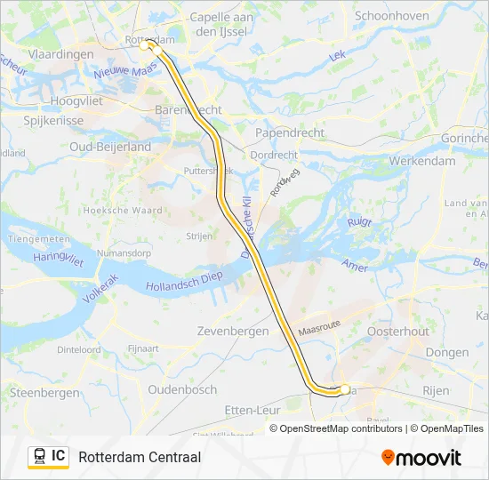 Bahnlinie IC Karte