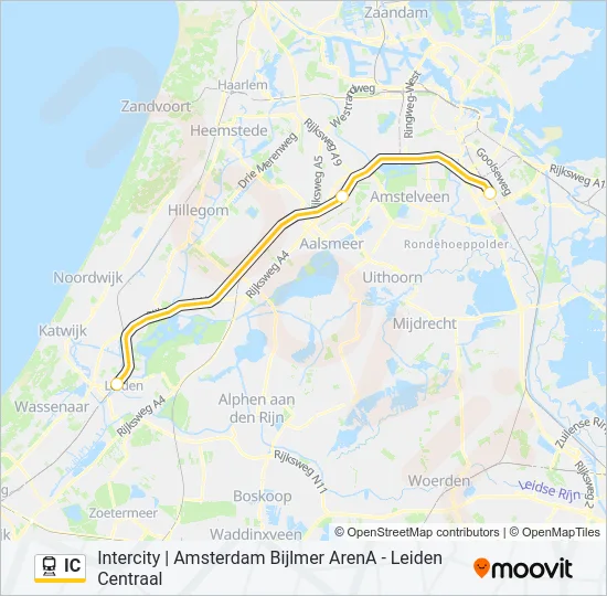 IC Train Line Map