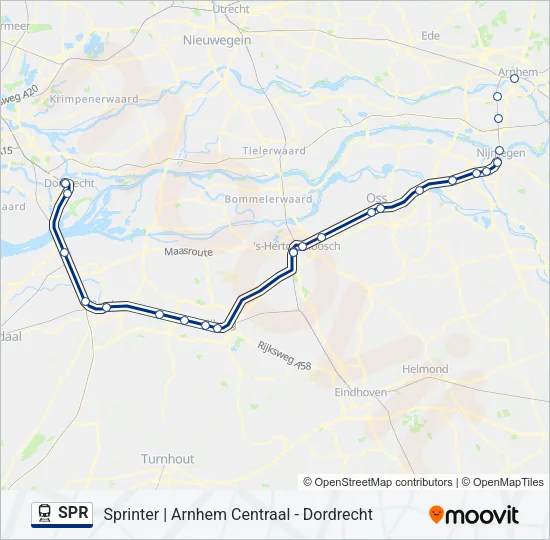 Trein SPR lijnkaart