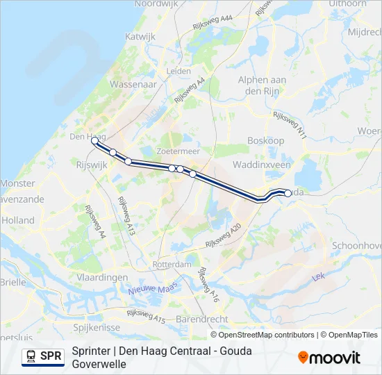 Trein SPR lijnkaart
