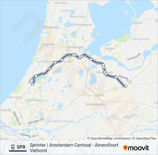 Trein SPR lijnkaart