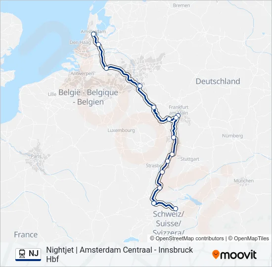 NJ  Line Map