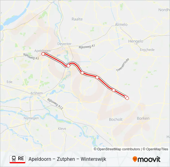 RE Train Line Map
