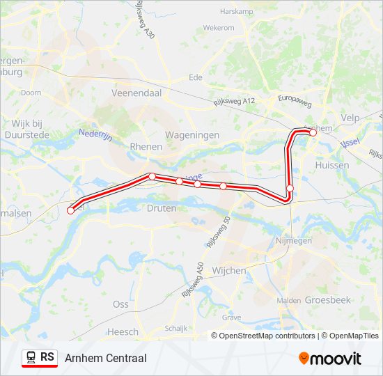 Trein RS lijnkaart