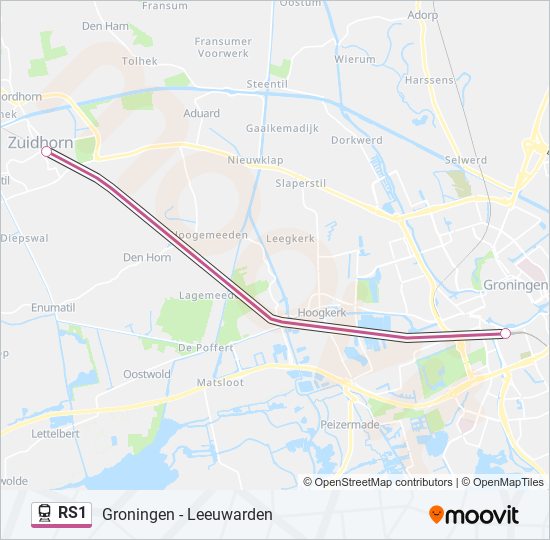 RS1 train Line Map