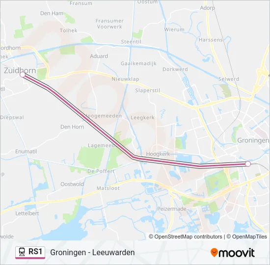 RS1 Train Line Map