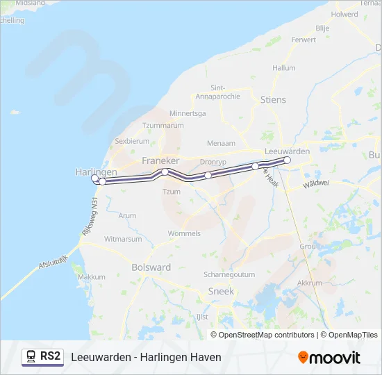 RS2 Train Line Map