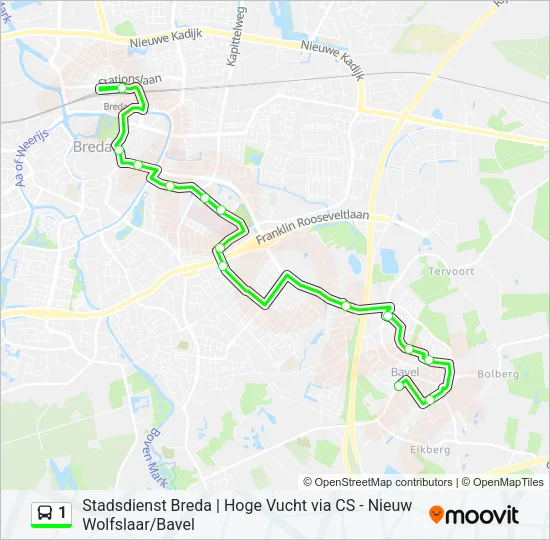 1 Bus Line Map