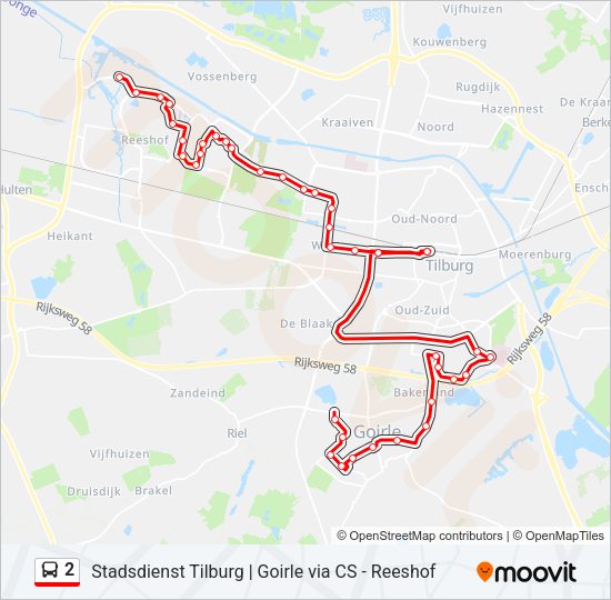 2 Bus Line Map